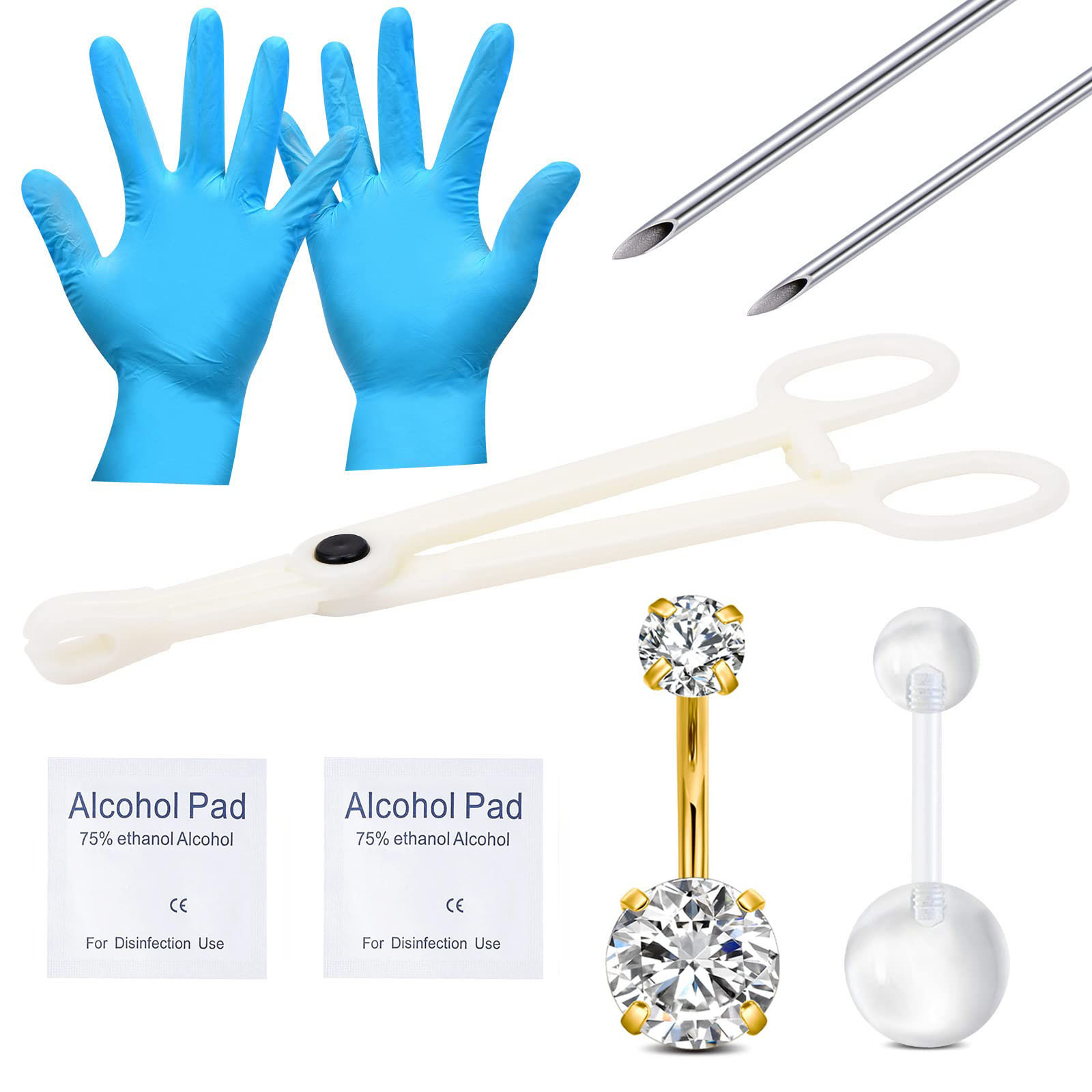 Body Jewelry Piercing - Set of Belly Button Piercing Tools