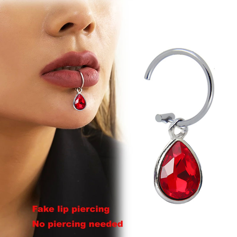 Body Jewelry Lip Ring - 1 Máy Tính Giả Xuyên Môi