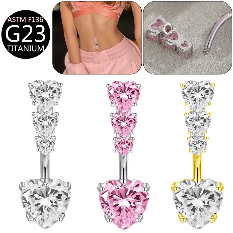 Body Jewelry Belly Button Rings - Ins Style Luxury Shiny European Multi‑Layer