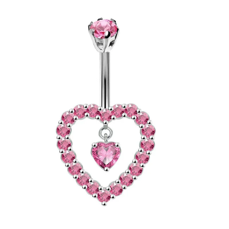 Fashion Heart Belly Button Rin - đánh giá và giá Belly Bar Titanium