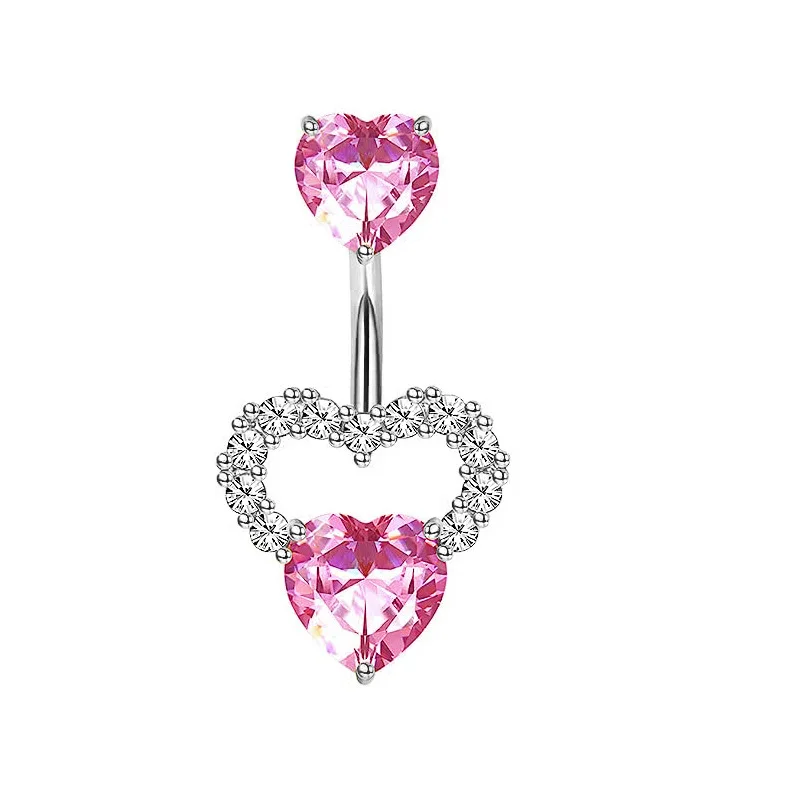 Fashion Heart Belly Button Rin - đánh giá và giá Belly Bar Titanium