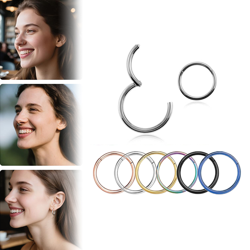 16G 316L Surgical Steel Hinged - đánh giá và giá Body Jewelry Lip Ring