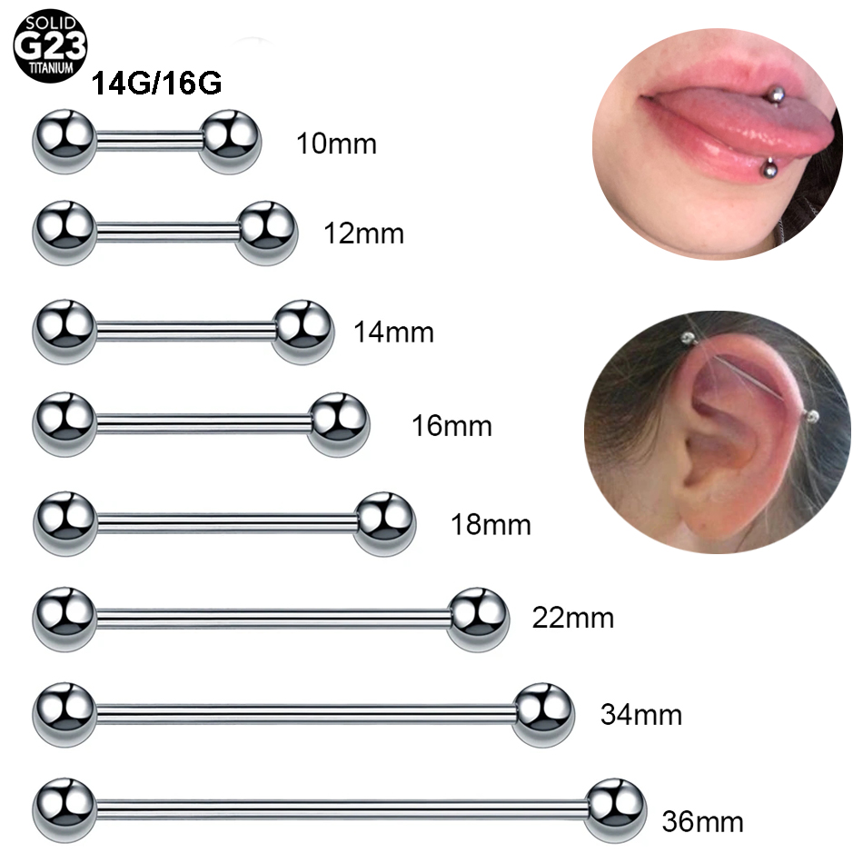 1PC G23 Titanium Straight Barb - đánh giá và giá Tongue Barbell Straight