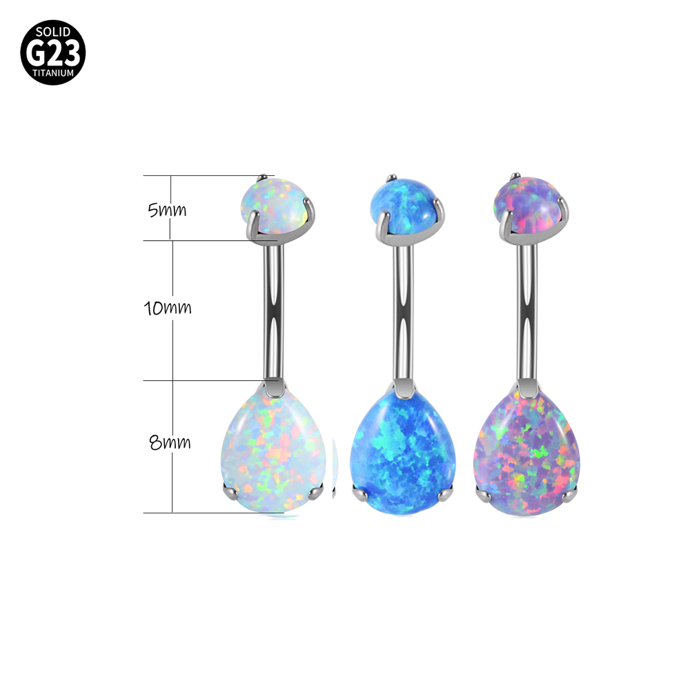 1PC G23 Titanium Zircon Belly  - đánh giá và giá Belly Bar Titanium