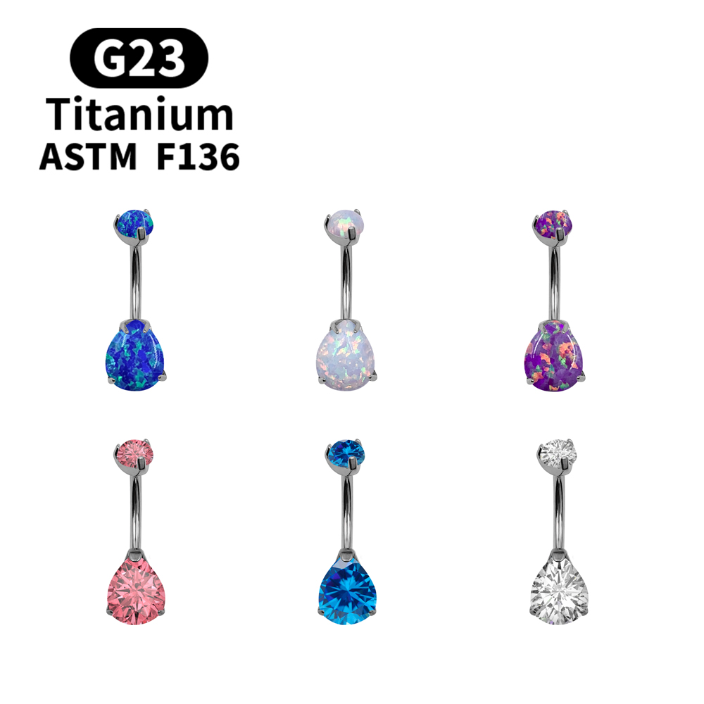 14G Rốn Xuyên Bụng Nhẫn Fantas - đánh giá và giá Belly Bar Titanium