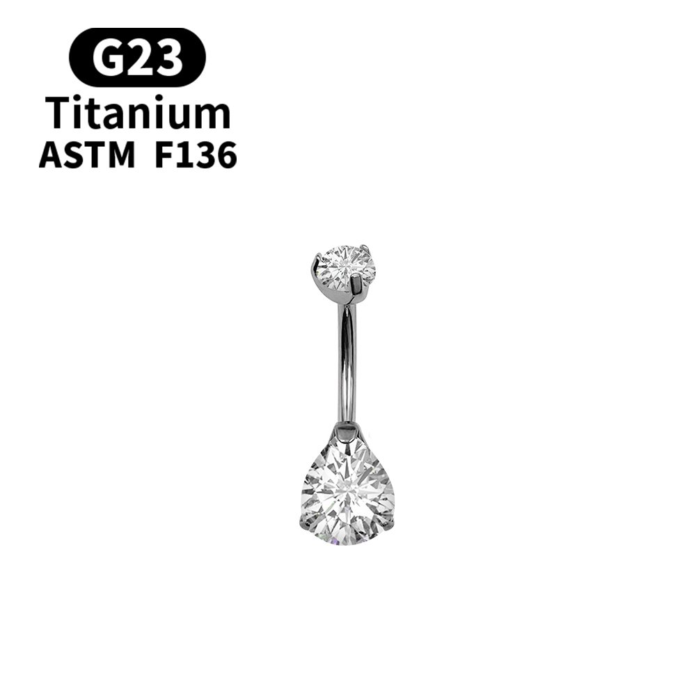 14G Rốn Xuyên Bụng Nhẫn Fantas - đánh giá và giá Belly Bar Titanium