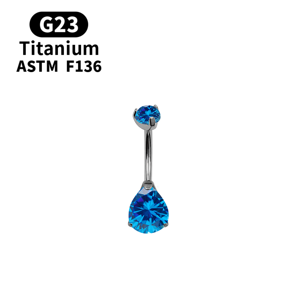 14G Rốn Xuyên Bụng Nhẫn Fantas - đánh giá và giá Belly Bar Titanium