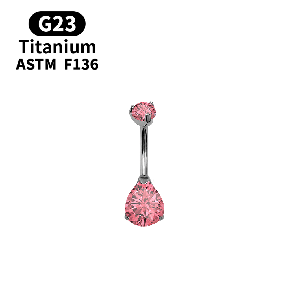 14G Rốn Xuyên Bụng Nhẫn Fantas - đánh giá và giá Belly Bar Titanium