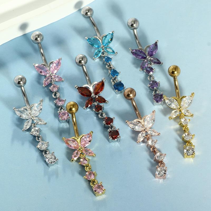14GA Golden Butterfly with Dan - đánh giá và giá Body Jewelry Belly Button Rings