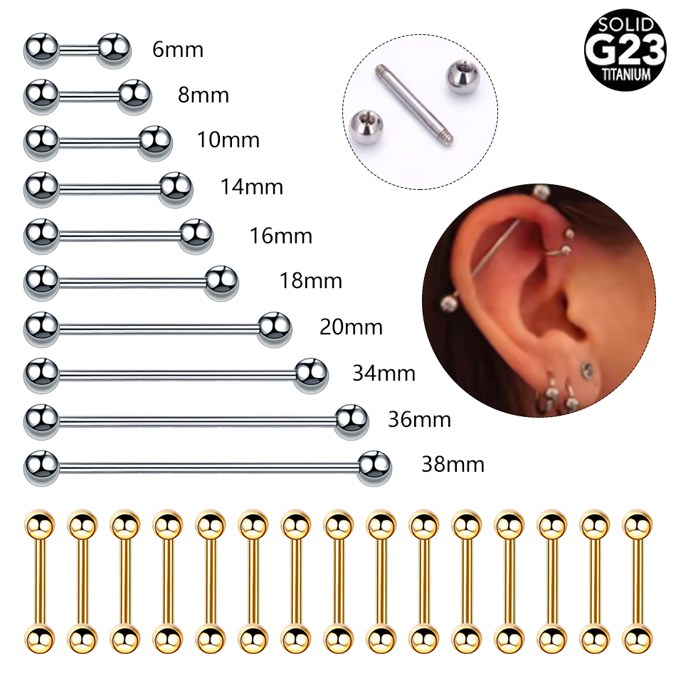 1/5PCS Titanium External Threa - đánh giá và giá Body Jewelry Nipple Rings