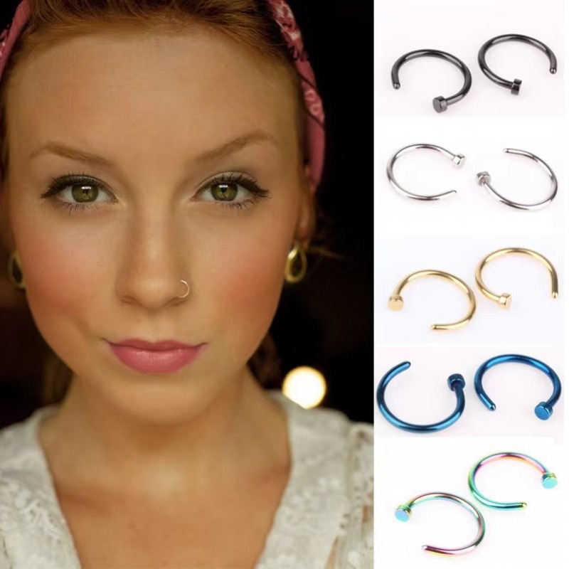 6pcs/lot Punk Jewelry Fake Nos - đánh giá và giá Body Jewelry Lip Ring