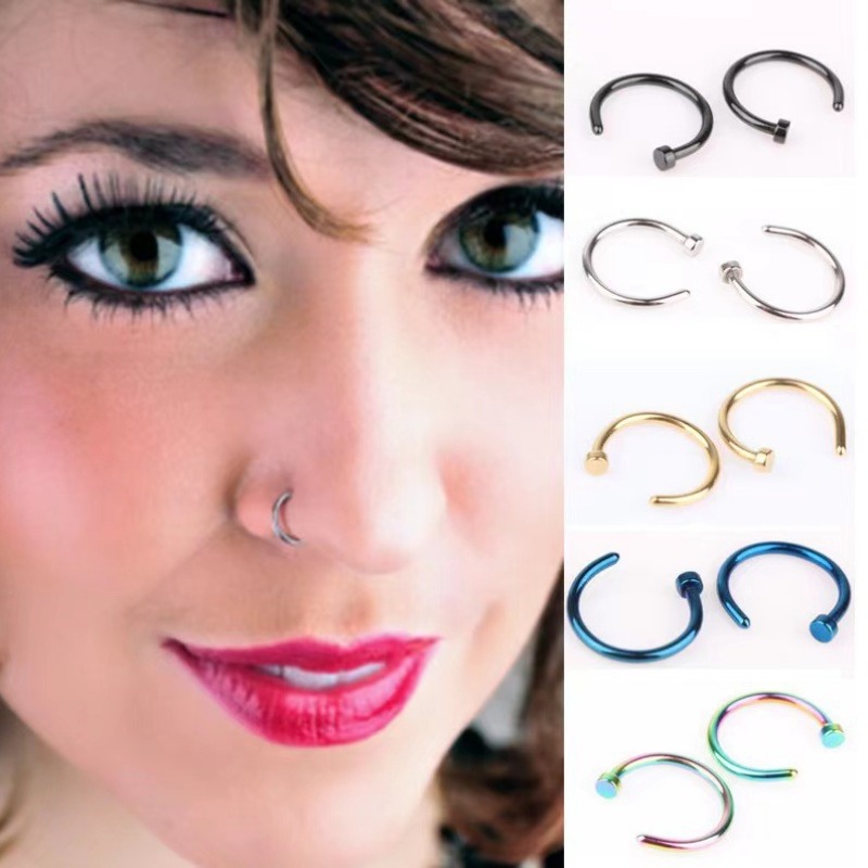 6pcs/lot Punk Jewelry Fake Nos - đánh giá và giá Body Jewelry Lip Ring