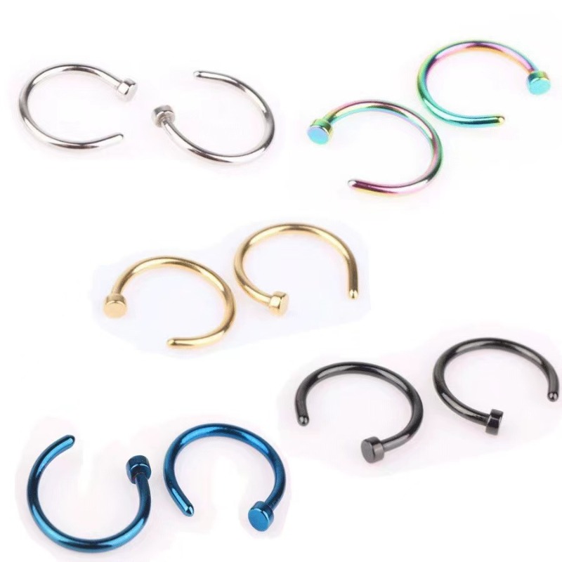 6pcs/lot Punk Jewelry Fake Nos - đánh giá và giá Body Jewelry Lip Ring