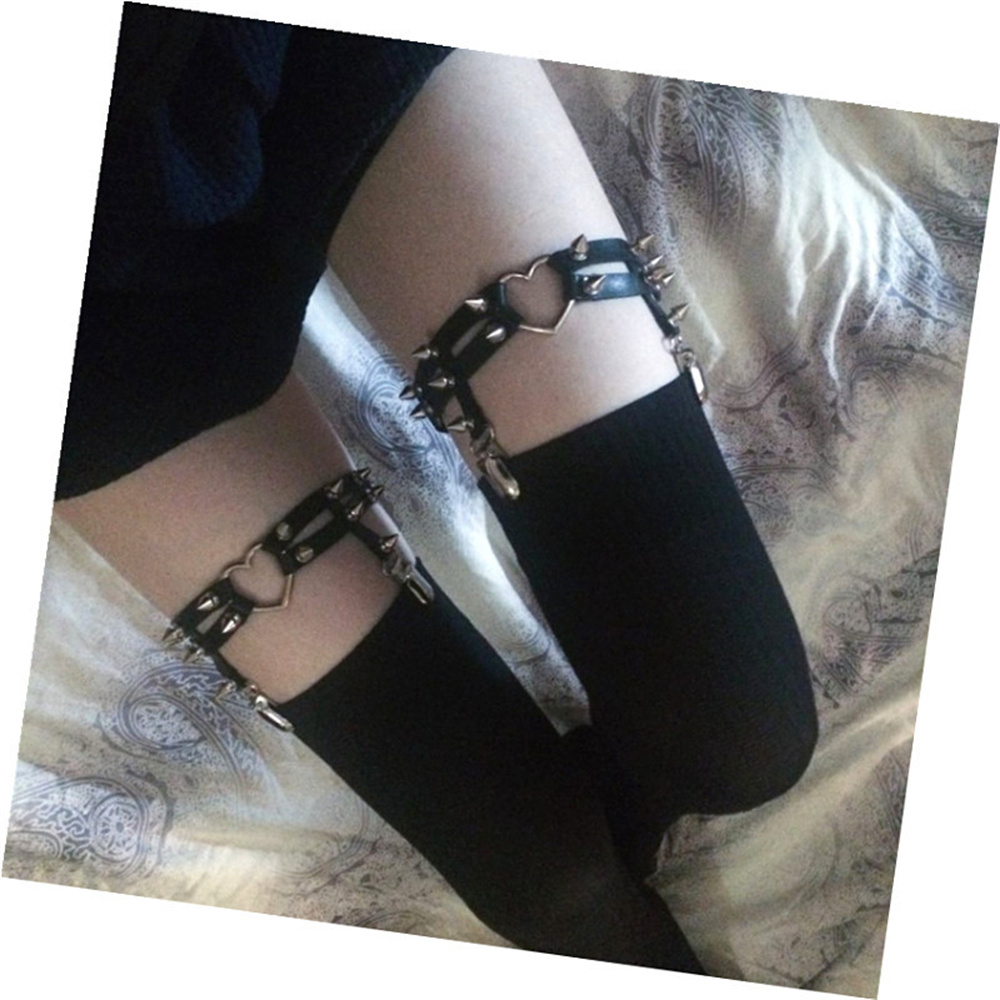 1Pcs Women Punk Goth Heart PU  - đánh giá và giá Body Jewelry In Bulk