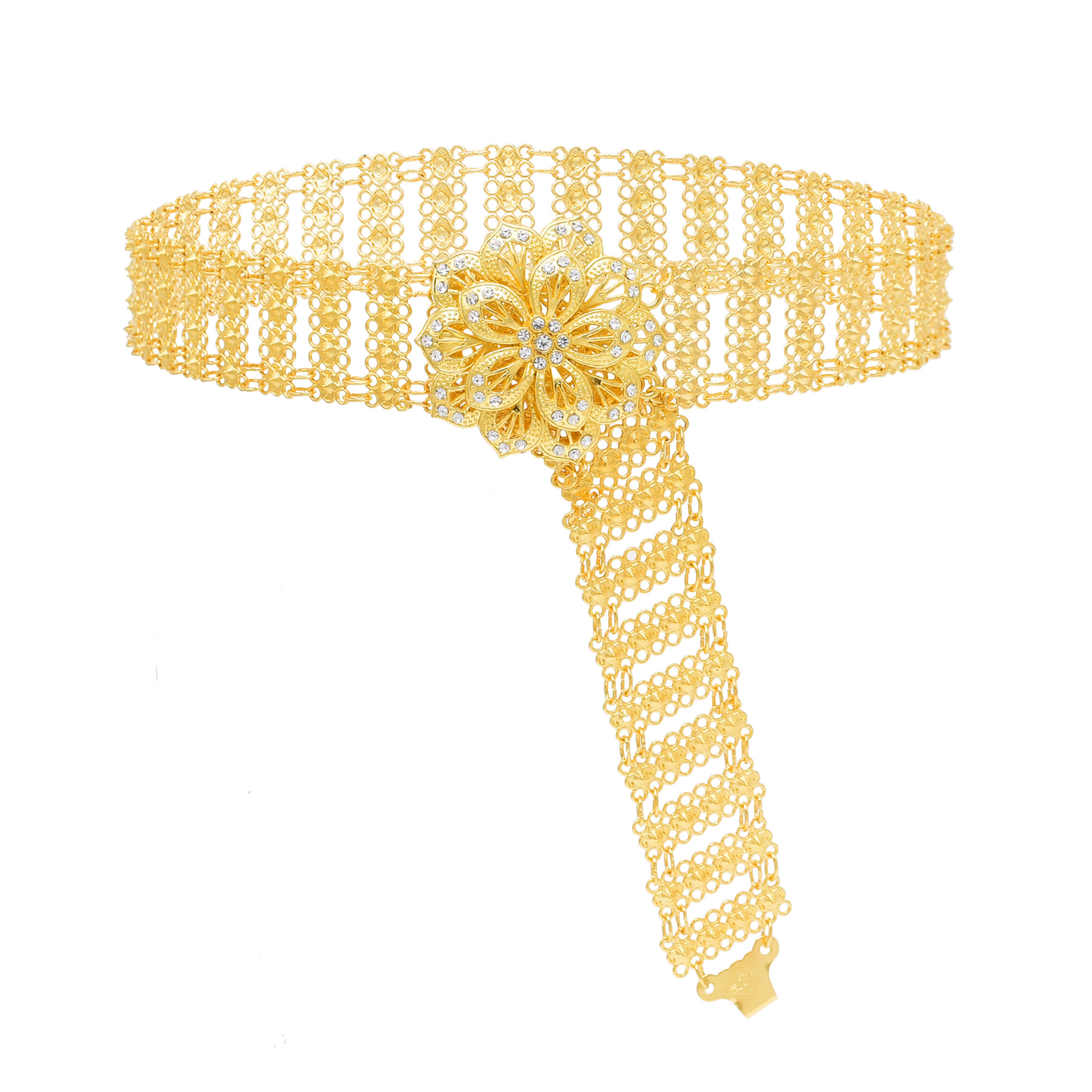 Golden Metal Big 3D Flower Cha - đánh giá và giá Body Jewelry Indian