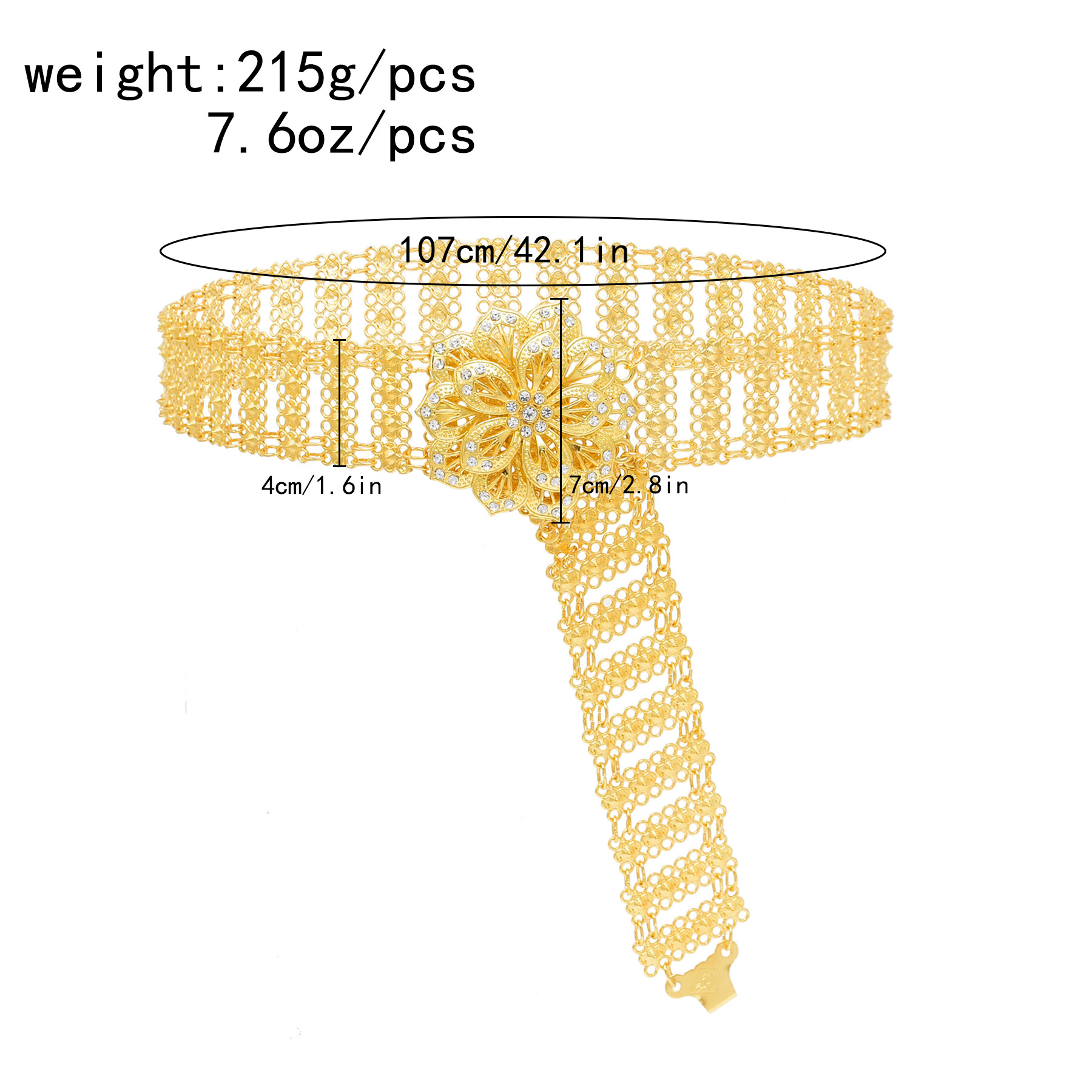 Golden Metal Big 3D Flower Cha - đánh giá và giá Body Jewelry Indian