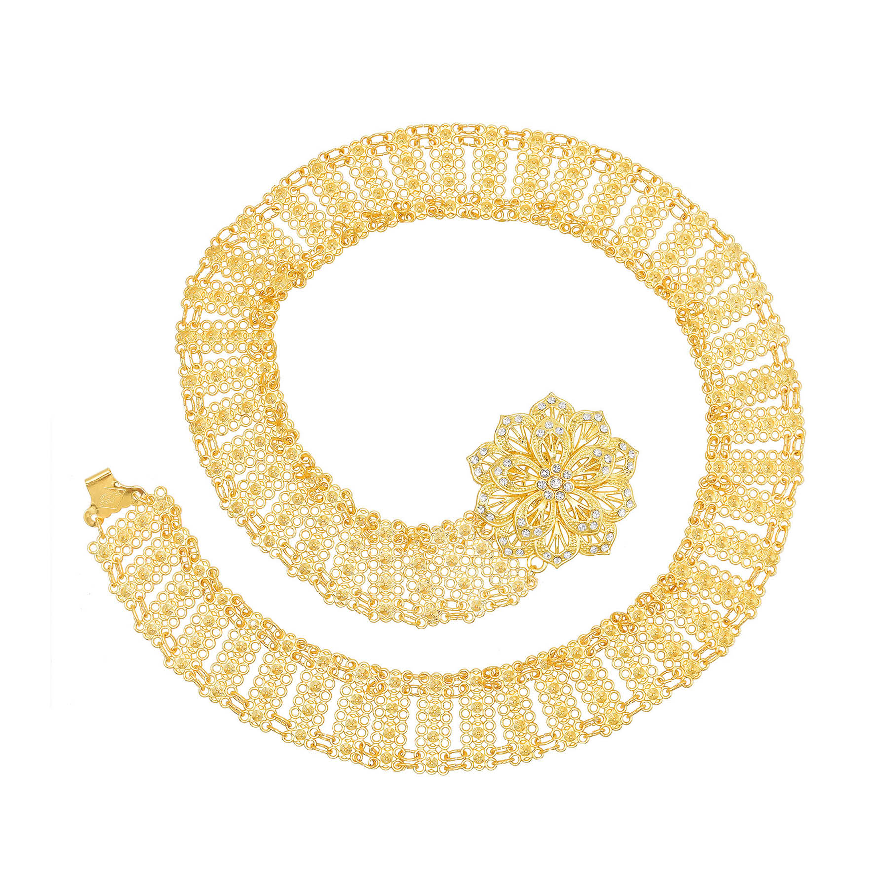 Golden Metal Big 3D Flower Cha - đánh giá và giá Body Jewelry Indian