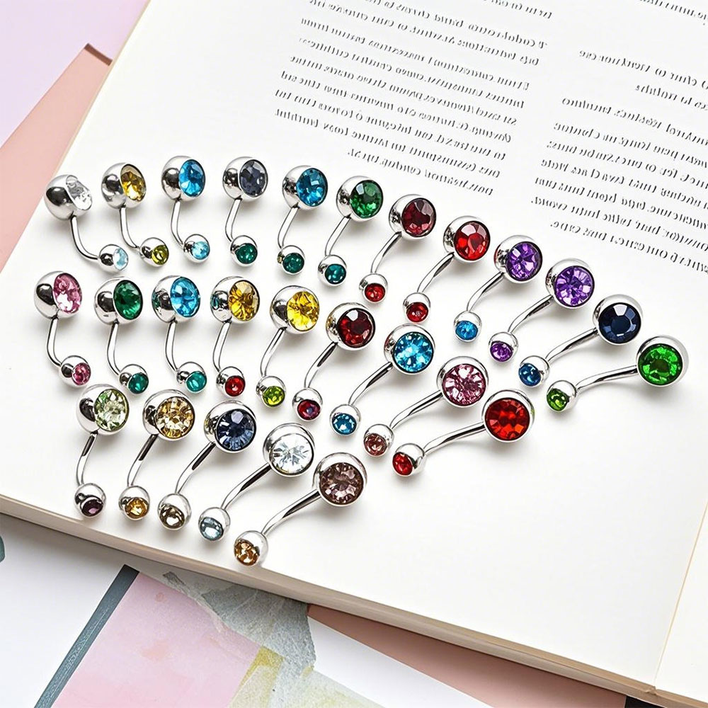 Stainless Steel Zircon Belly B - đánh giá và giá Body Jewelry Belly Button Rings