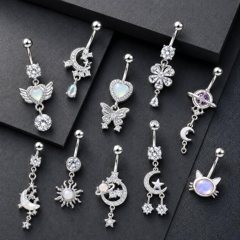 Colorful Y2K Stainless Steel Z - đánh giá và giá Body Jewelry Belly Button Rings