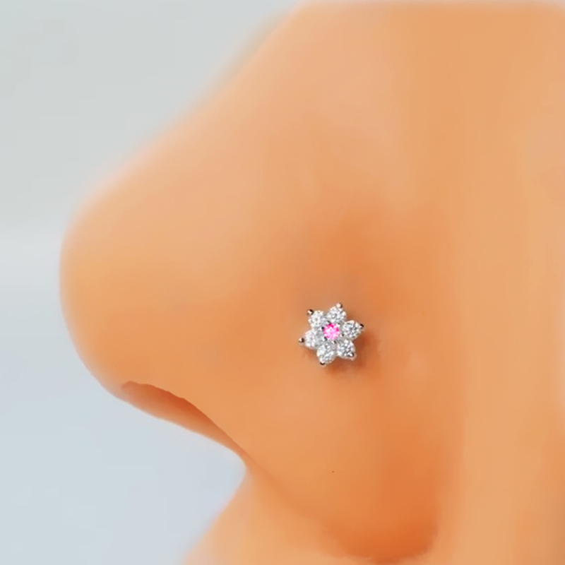 3PC Stainless Steel Flower Nos - đánh giá và giá Body Jewelry Indian
