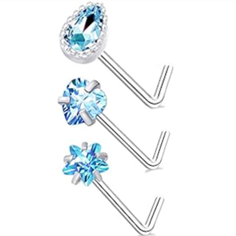 3PC Stainless Steel Flower Nos - đánh giá và giá Body Jewelry Indian