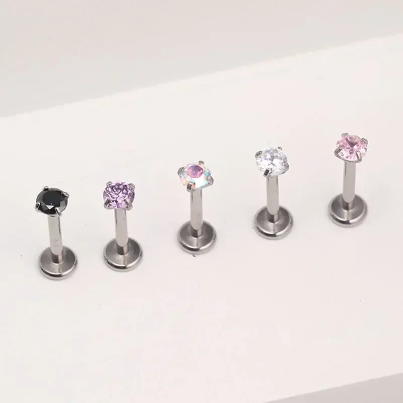 1Pcs G23 Titanium Piercing CZ  - đánh giá và giá Belly Bar Titanium