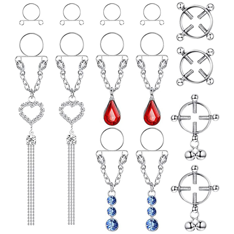 New 1 Pair Sexy Tassel Crystal - đánh giá và giá Body Jewelry Nipple Rings