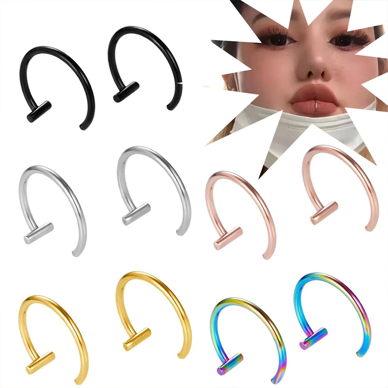 18G Surgical Steel Lip Ring Ha - đánh giá và giá Body Jewelry Lip Ring