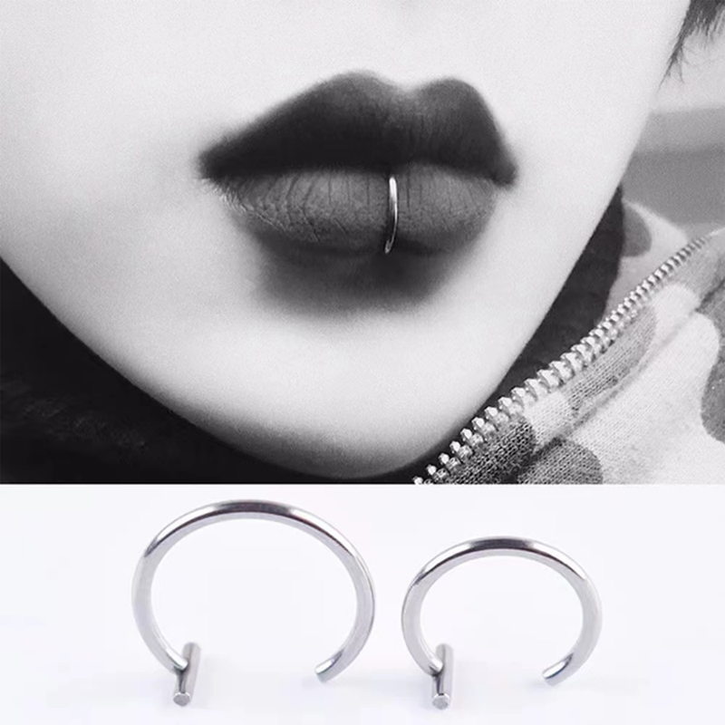 18G Surgical Steel Lip Ring Ha - đánh giá và giá Body Jewelry Lip Ring