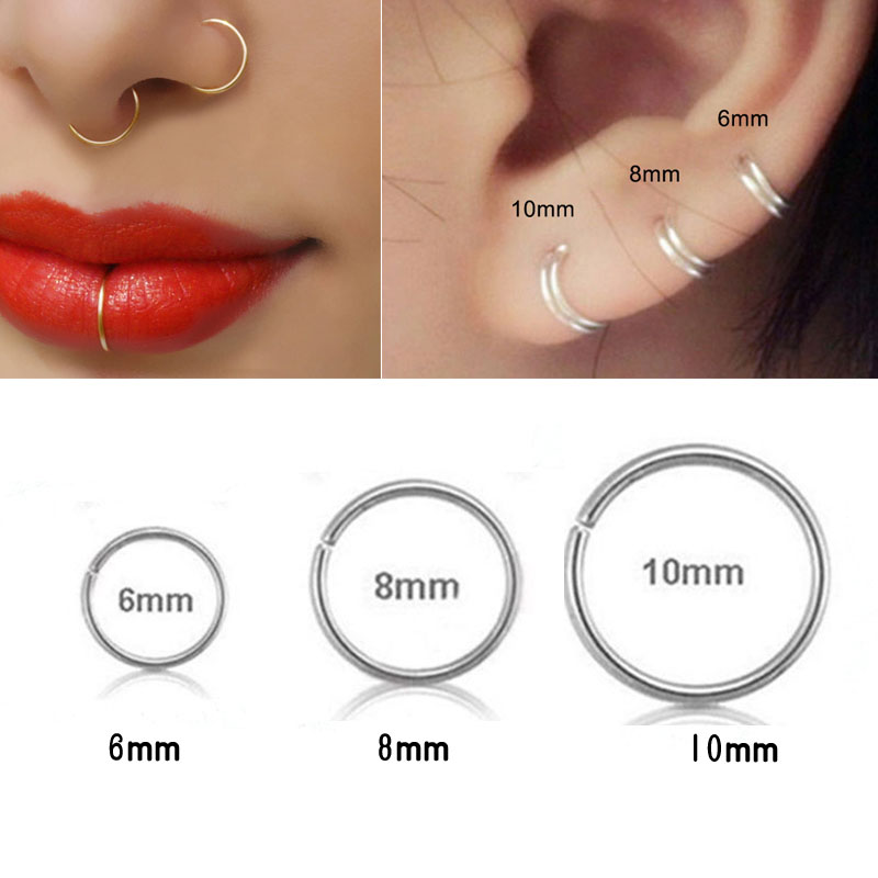 925 Mũi Bạc Vòng Môi Nhẫn Tran - đánh giá và giá Body Jewelry Lip Ring