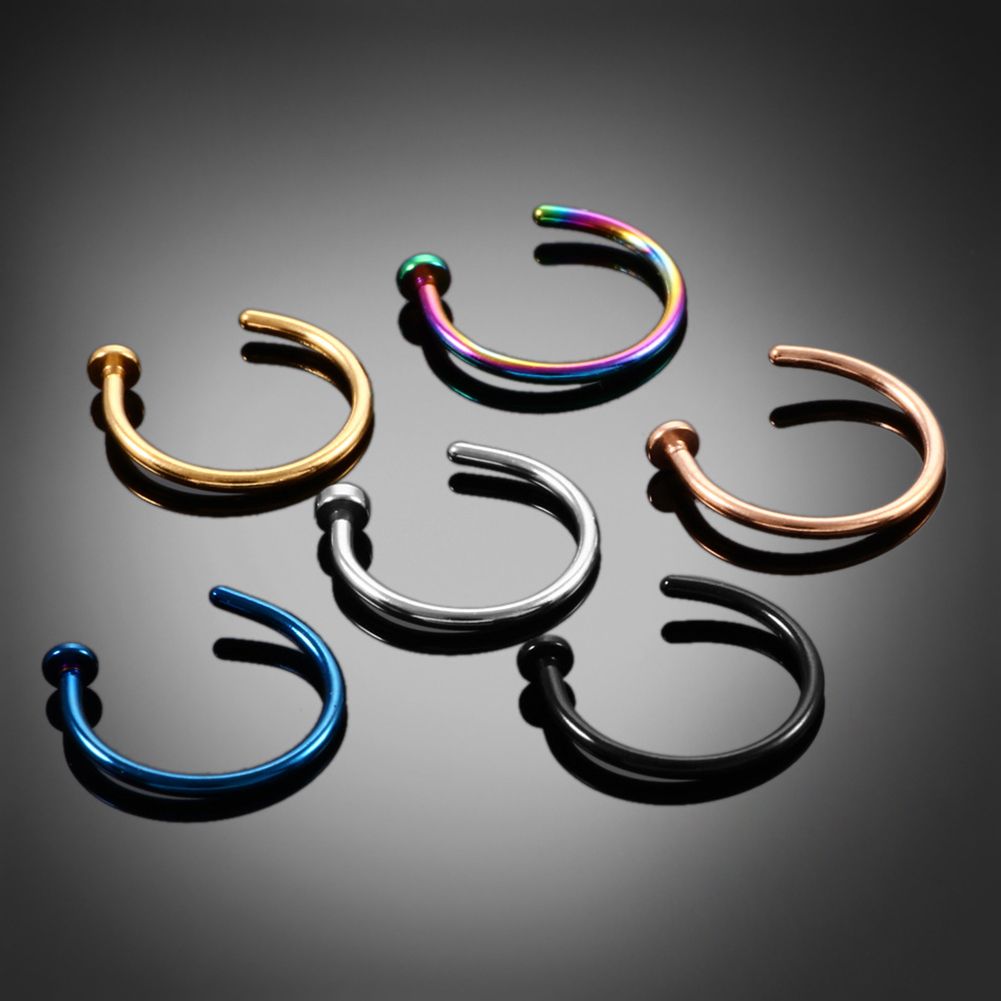 10 Pcs Thin Stainless Steel Fo - đánh giá và giá Body Jewelry Lip Ring
