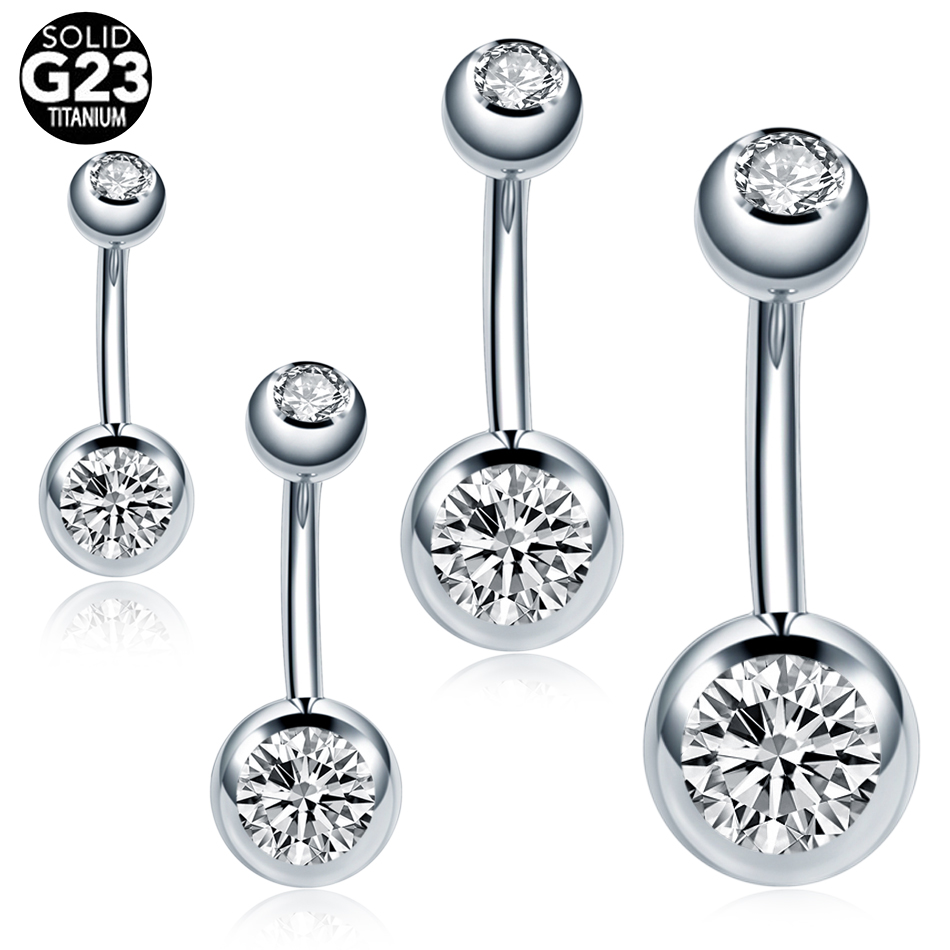 10 Cái/lốc 14G Titan Rốn Xuyên - đánh giá và giá Belly Bar Titanium