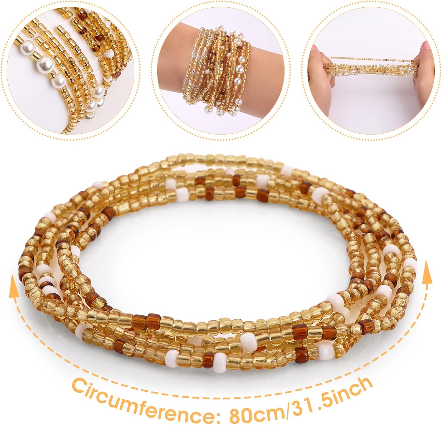Waist Beads for Women Belly Be - đánh giá và giá Body Jewelry In Bulk