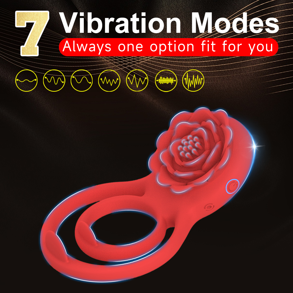 Rose Toy Dual Cock Rings Vibra - đánh giá và giá Body Jewelry Nipple Rings