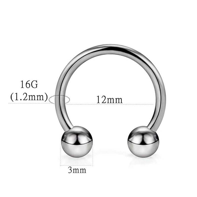 1/5Pcs Titanium Horseshoe Sept - đánh giá và giá Body Jewelry Nipple Rings