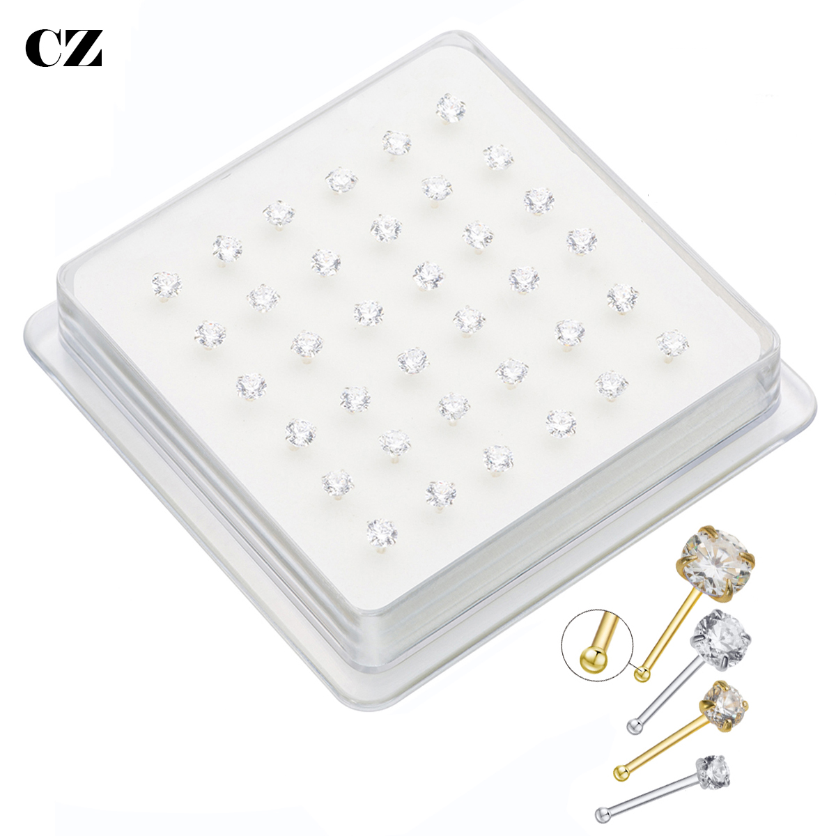 36 Cái/gói Nữ Bạc 925 Đính Đá  - đánh giá và giá Body Jewelry Indian