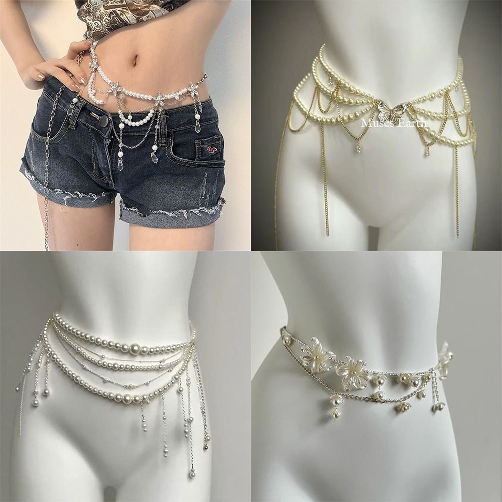 Fashion Elegant Pearl Waist Ch - đánh giá và giá Body Jewelry In Bulk
