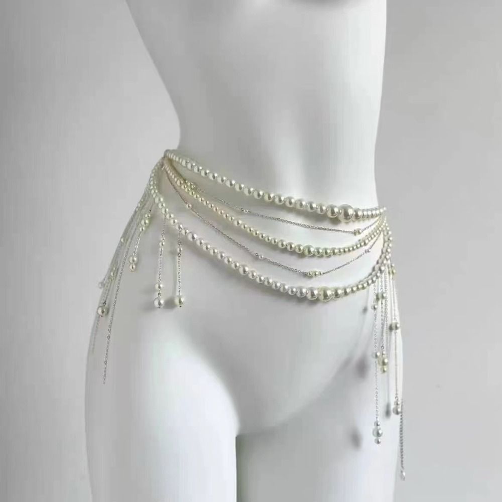 Fashion Elegant Pearl Waist Ch - đánh giá và giá Body Jewelry In Bulk