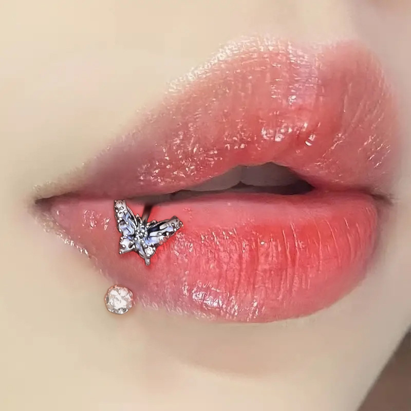 ASTM F136 Titanium Butterfly L - đánh giá và giá Body Jewelry Lip Ring