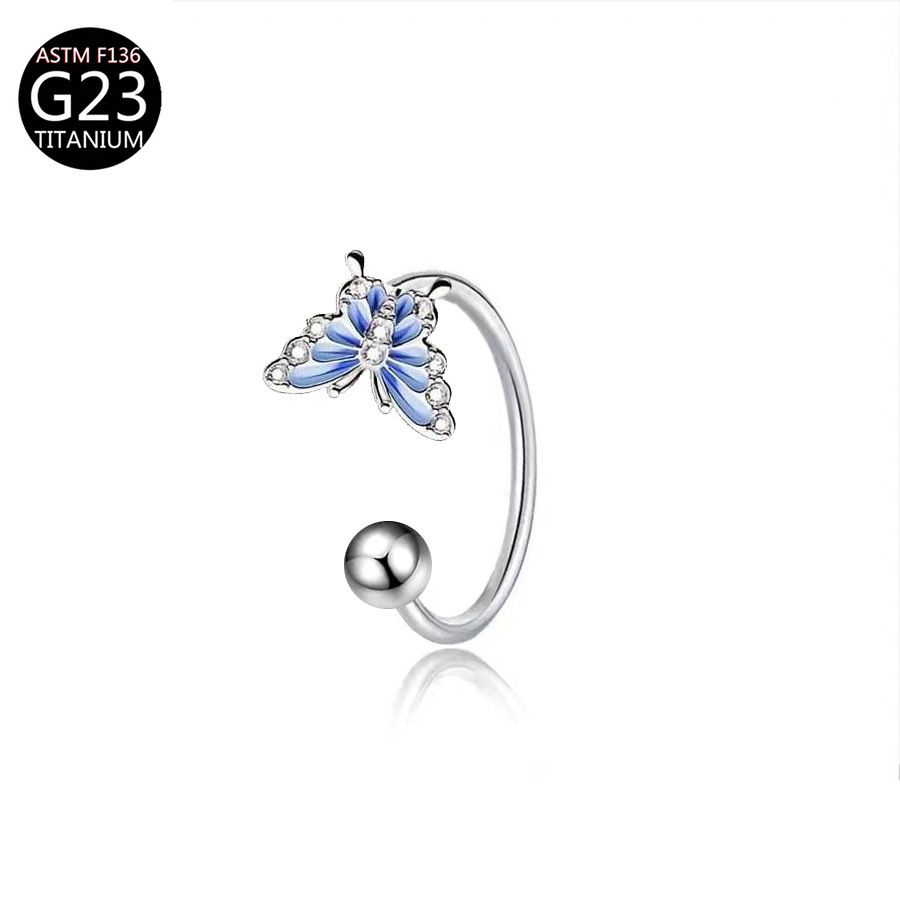 ASTM F136 Titanium Butterfly L - đánh giá và giá Body Jewelry Lip Ring