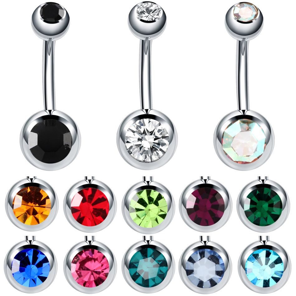 10Pcs/lot Stainless Steel Nave - đánh giá và giá Belly Bar Titanium