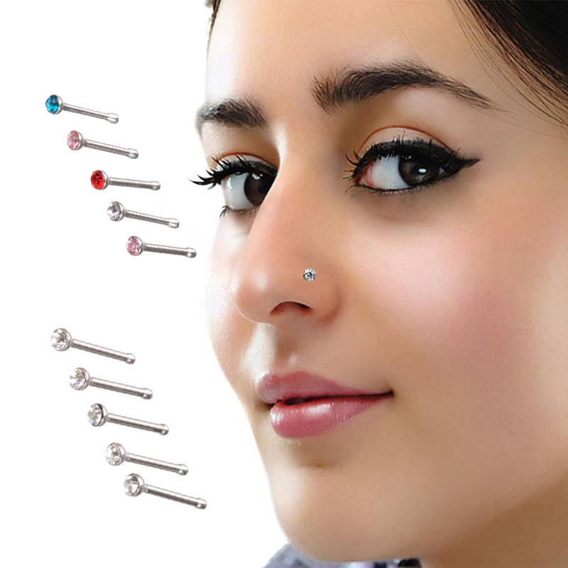 4 Cái/lốc Ấn Độ Pha Lê Mũi Món - đánh giá và giá Body Jewelry Indian
