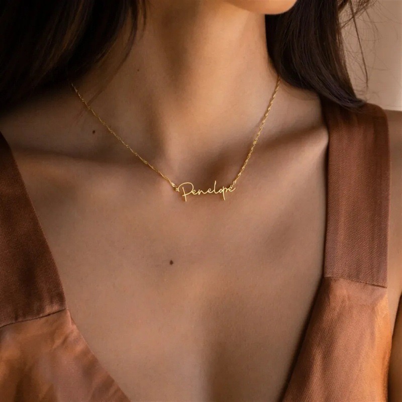 Custom Name Water Ripple Neckl - đánh giá và giá Body Jewelry Wholesale