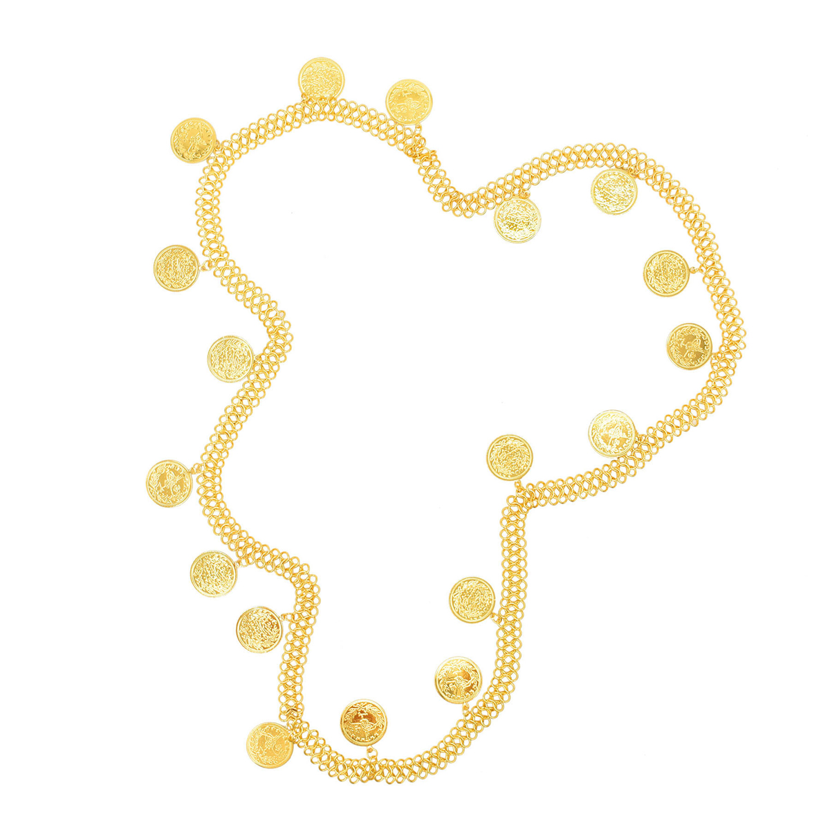 Gold Plated Simple Large Coins - đánh giá và giá Body Jewelry Indian